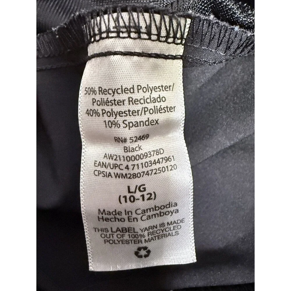 Athletic Works Black Check Pattern Activewear Shorts Boys L 10/12 7027